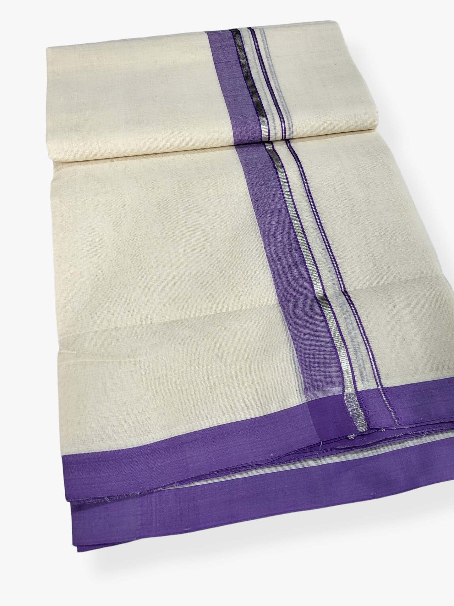  Kerala Balaramapuram Pure Cotton Handloom Mundu/Dhoti 