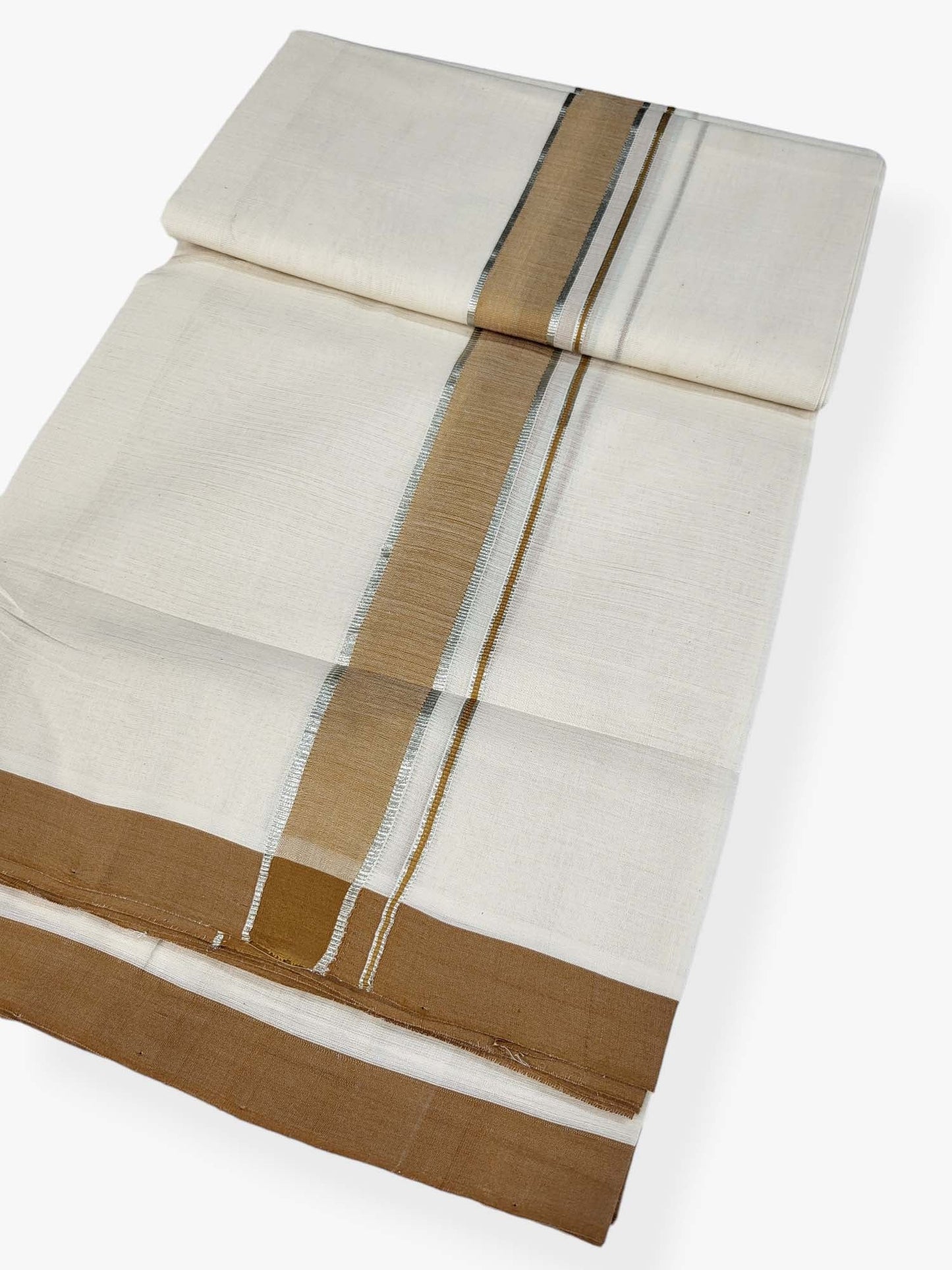  Kerala Balaramapuram Pure Cotton Handloom Mundu/Dhoti 