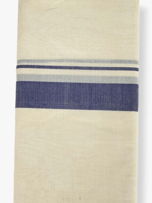  Kerala Balaramapuram Pure Cotton Handloom Mundu/Dhoti 
