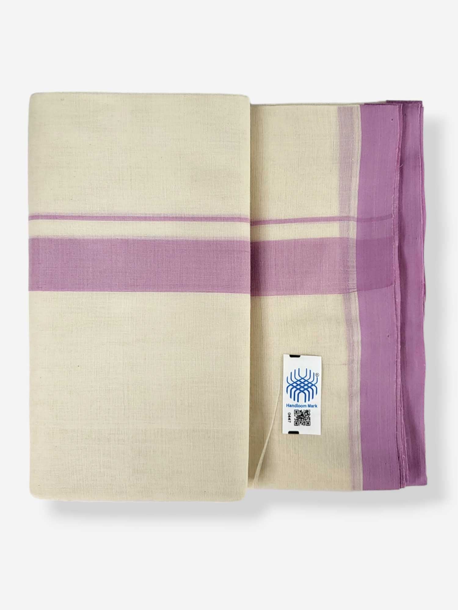  Kerala Balaramapuram Pure Cotton Handloom Mundu/Dhoti 