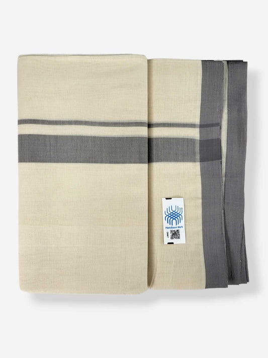  Kerala Balaramapuram Pure Cotton Handloom Mundu/Dhoti 