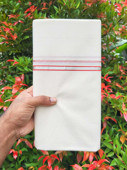 Kerala Balaramapuram Pure Cotton Handloom Mundu/Dhoti 