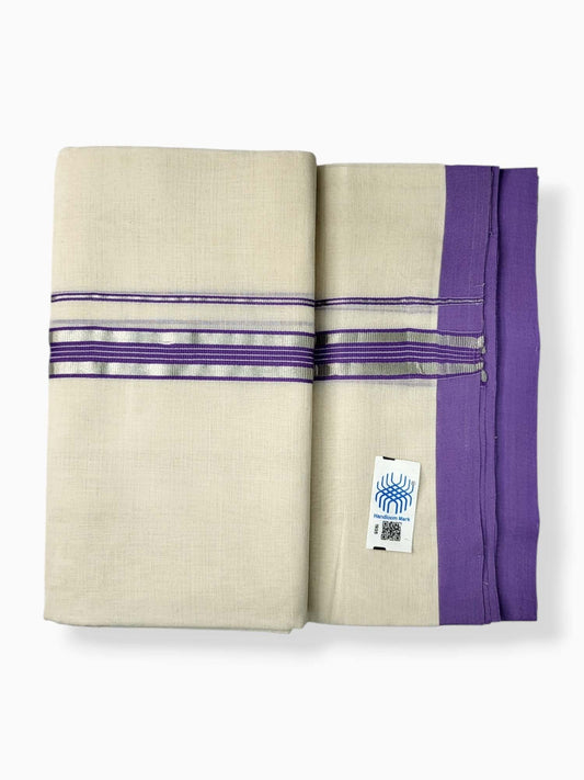  Kerala Balaramapuram Pure Cotton Handloom Mundu/Dhoti 