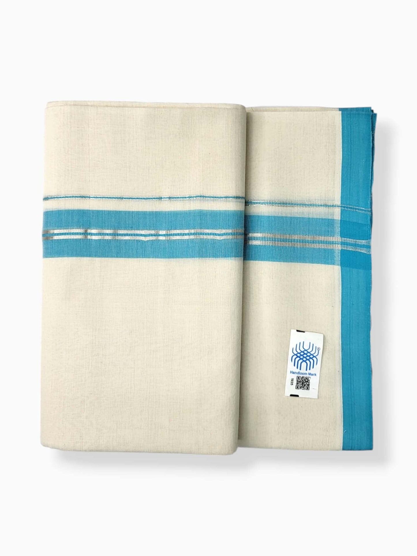  Kerala Balaramapuram Pure Cotton Handloom Mundu/Dhoti 