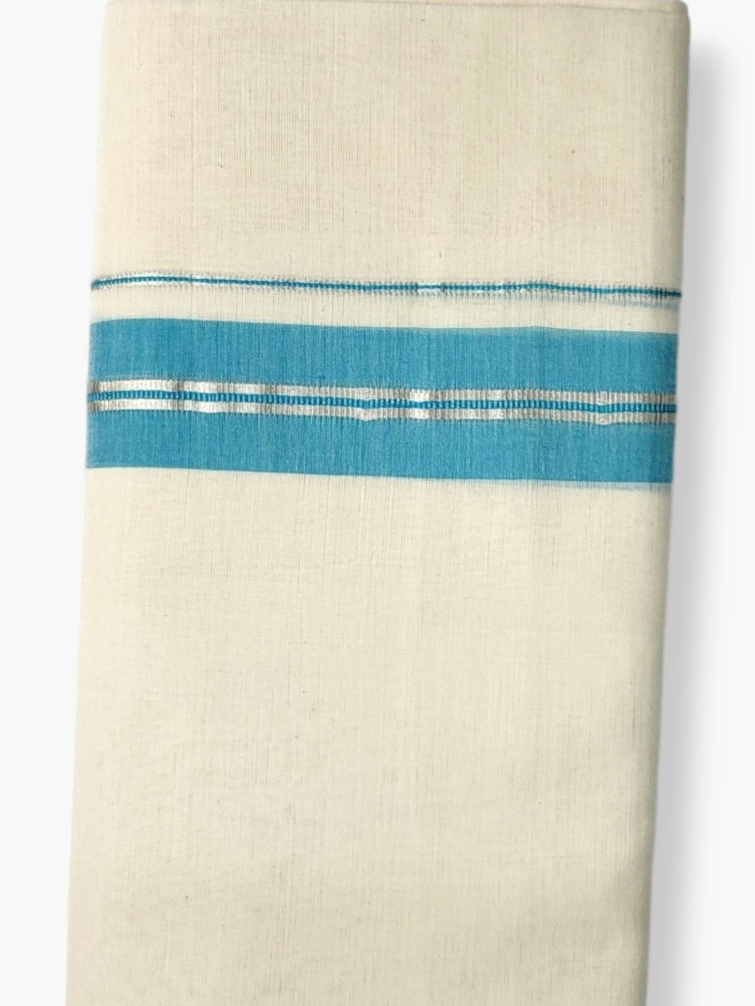  Kerala Balaramapuram Pure Cotton Handloom Mundu/Dhoti 