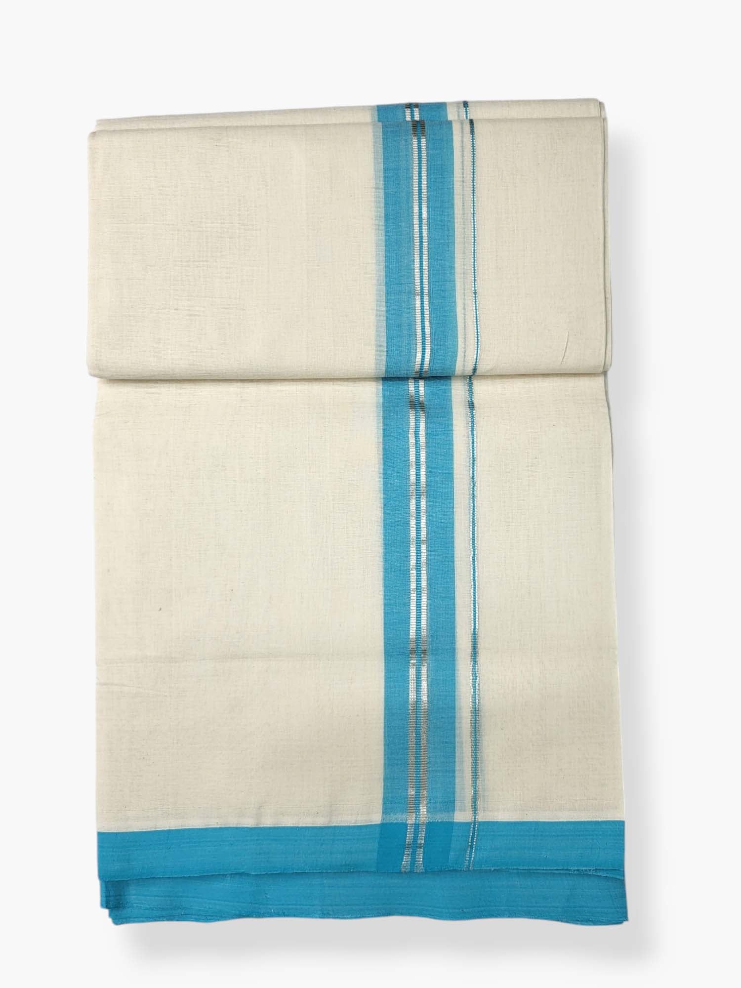  Kerala Balaramapuram Pure Cotton Handloom Mundu/Dhoti 