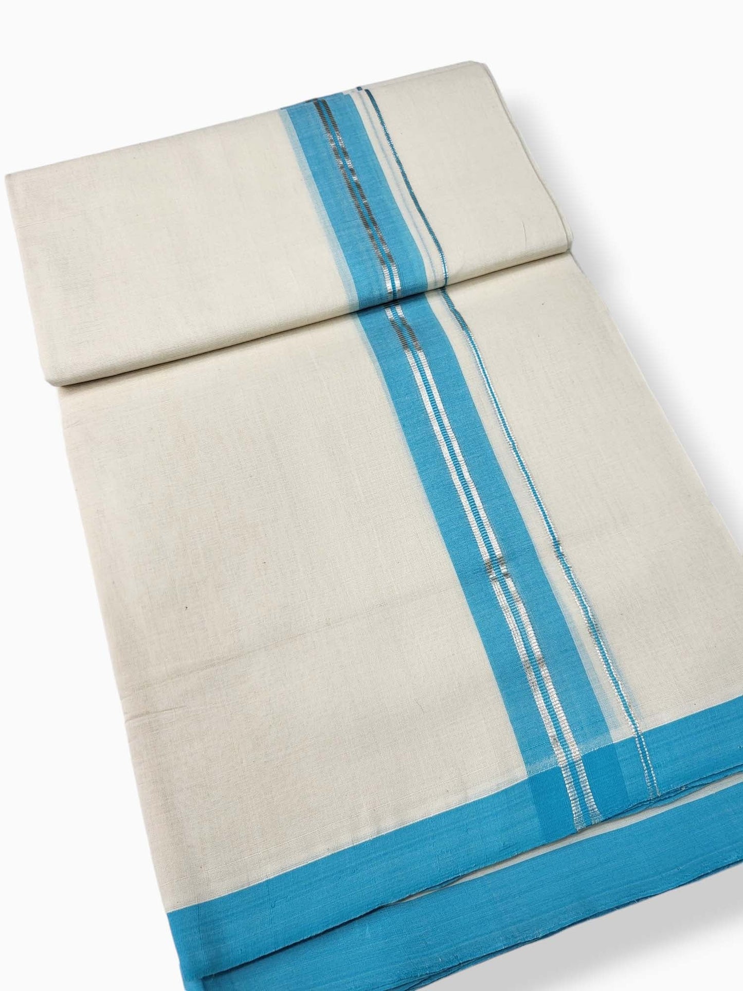  Kerala Balaramapuram Pure Cotton Handloom Mundu/Dhoti 