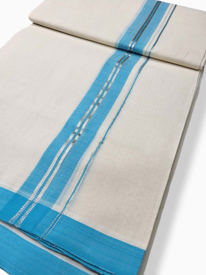  Kerala Balaramapuram Pure Cotton Handloom Mundu/Dhoti 