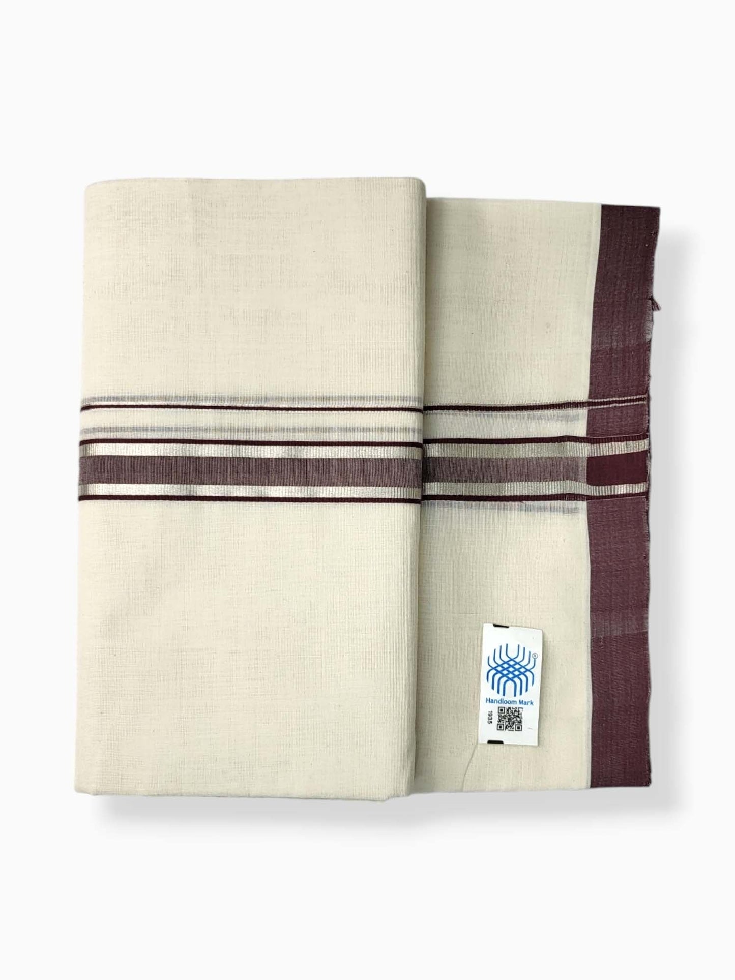  Kerala Balaramapuram Pure Cotton Handloom Mundu/Dhoti 