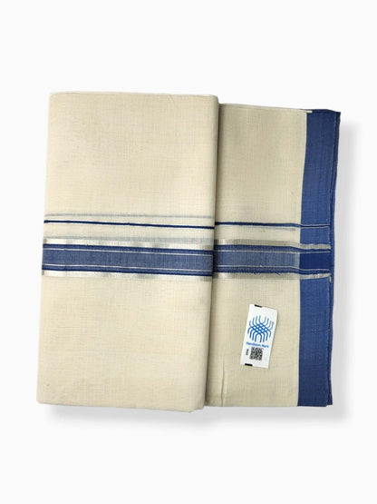  Kerala Balaramapuram Pure Cotton Handloom Mundu/Dhoti 