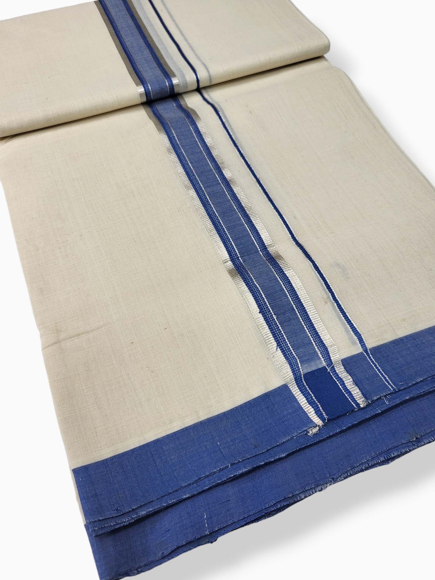  Kerala Balaramapuram Pure Cotton Handloom Mundu/Dhoti 