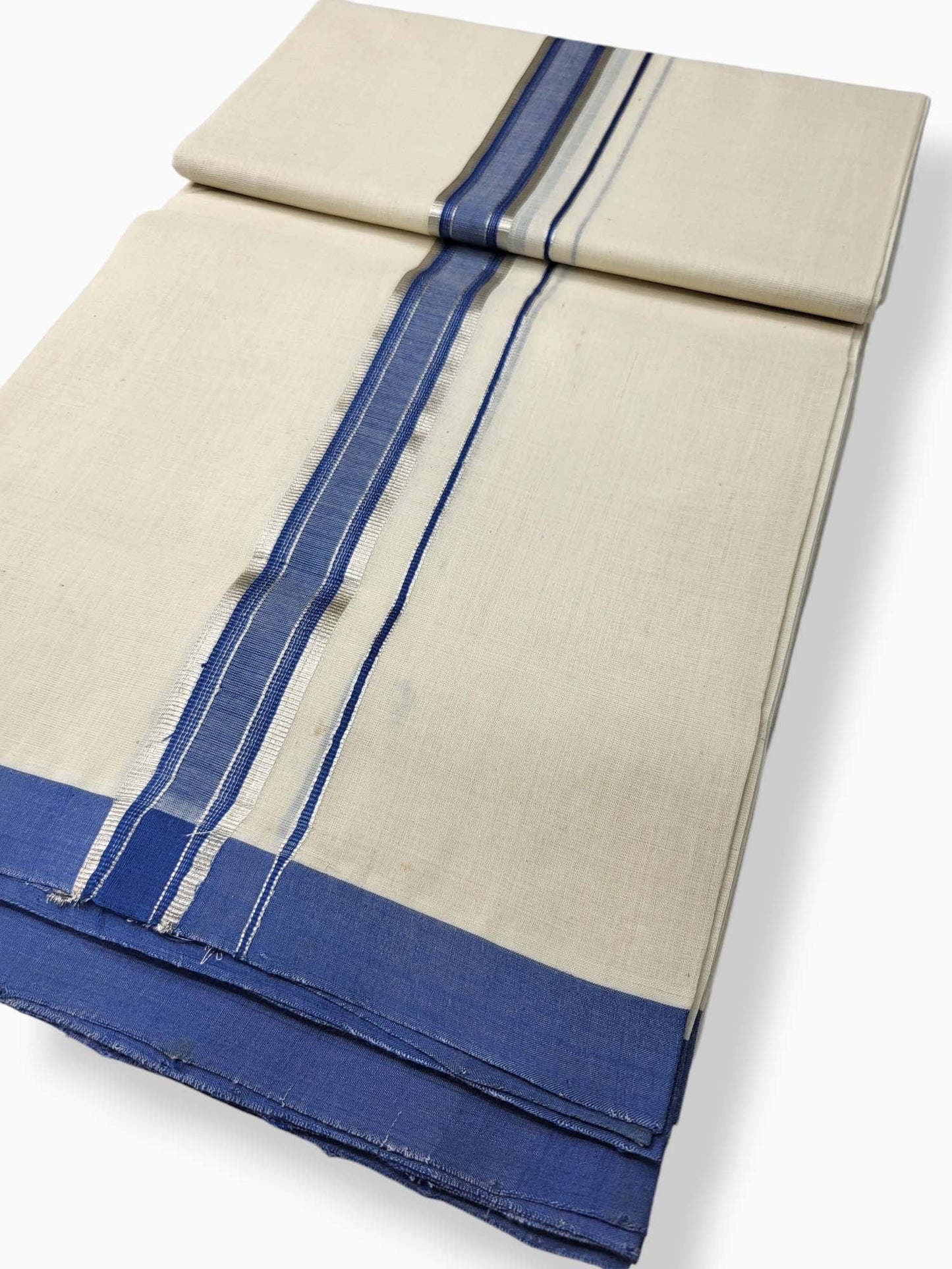  Kerala Balaramapuram Pure Cotton Handloom Mundu/Dhoti 