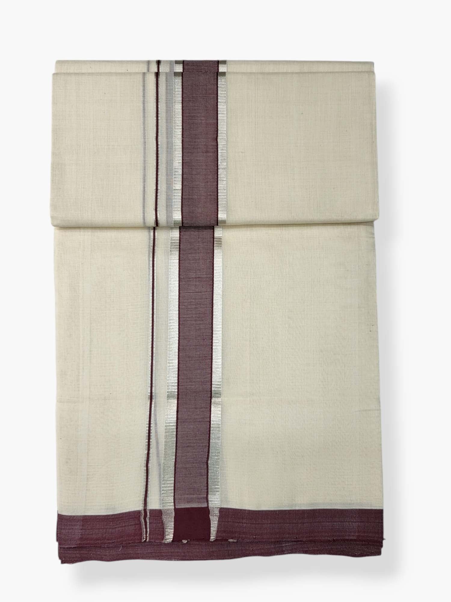  Kerala Balaramapuram Pure Cotton Handloom Mundu/Dhoti 