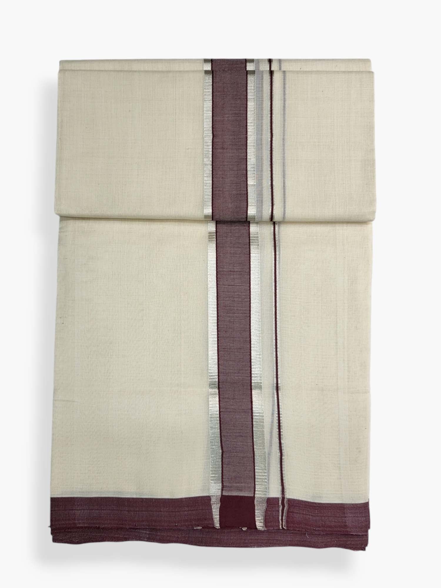  Kerala Balaramapuram Pure Cotton Handloom Mundu/Dhoti 