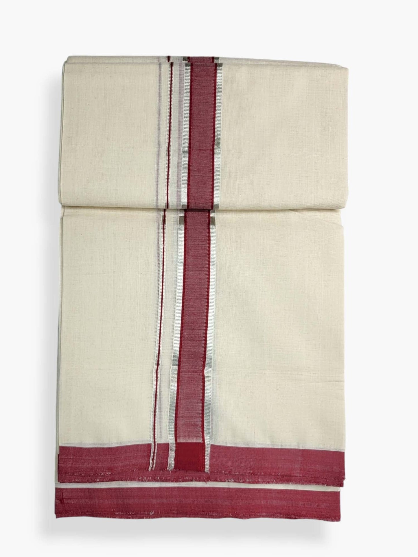  Kerala Balaramapuram Pure Cotton Handloom Mundu/Dhoti 