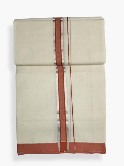  Kerala Balaramapuram Pure Cotton Handloom Mundu/Dhoti 