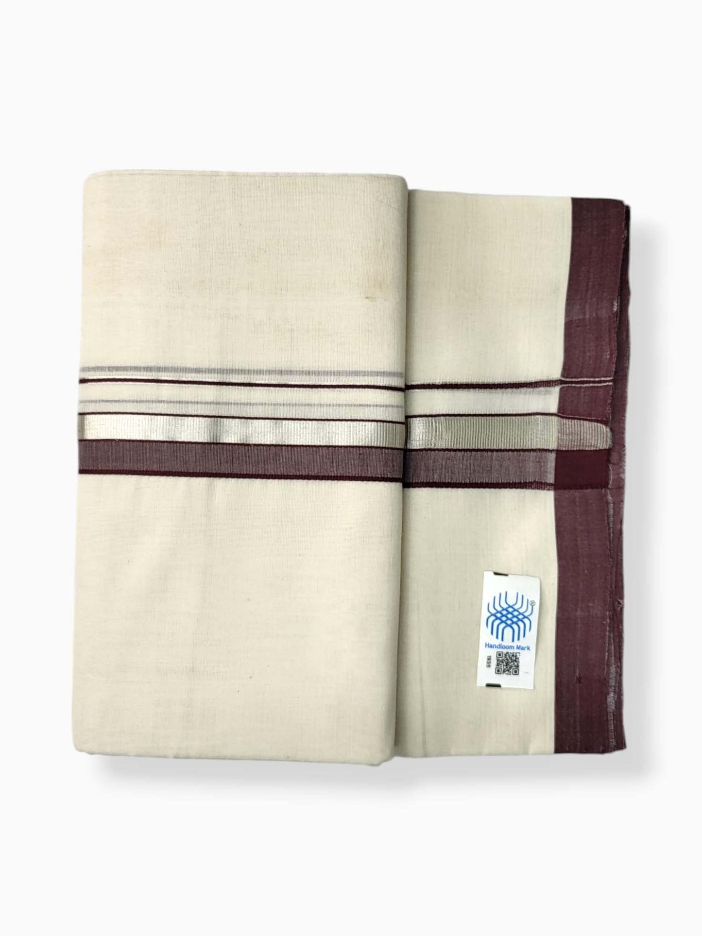  Kerala Balaramapuram Pure Cotton Handloom Mundu/Dhoti 