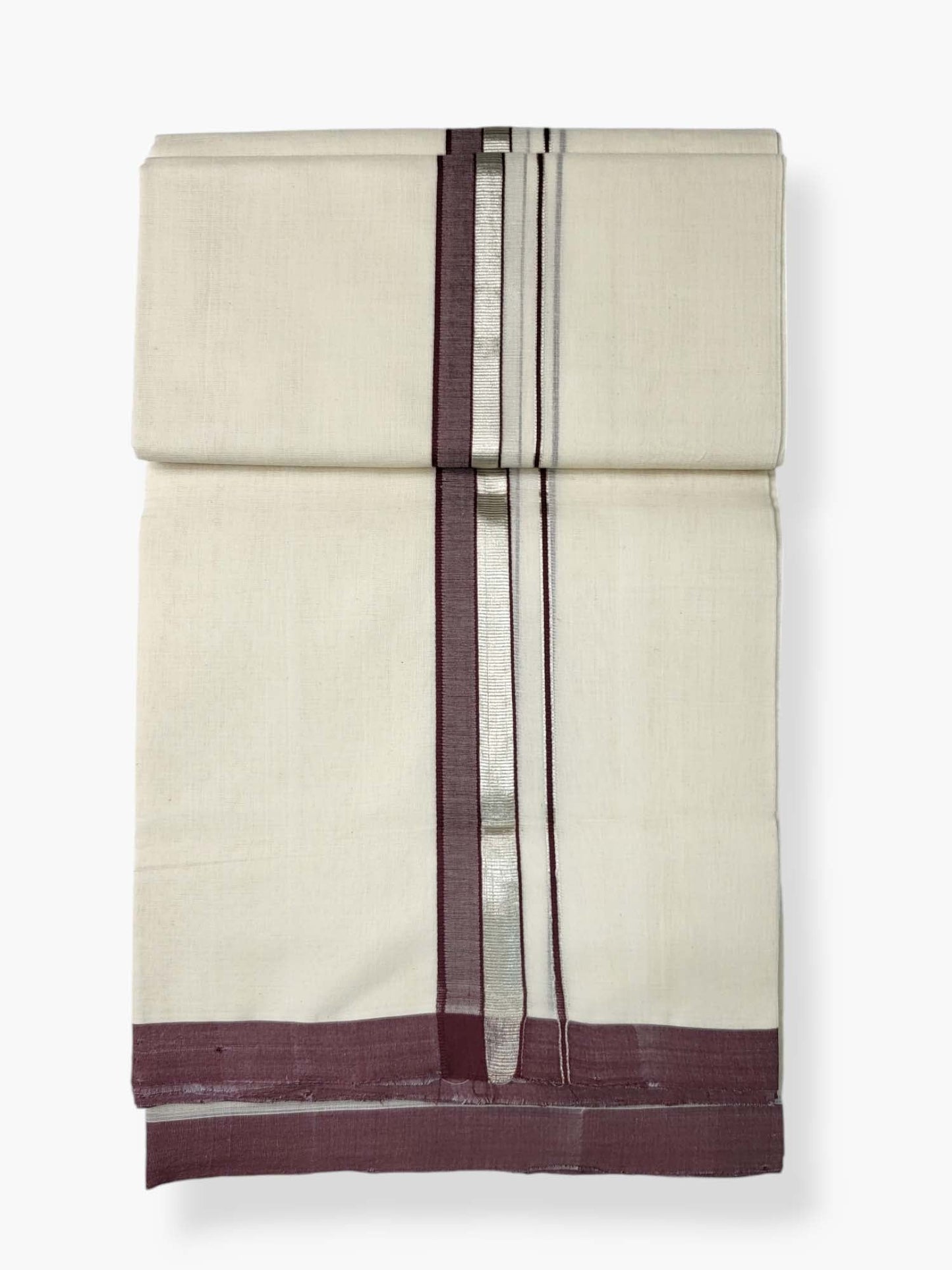  Kerala Balaramapuram Pure Cotton Handloom Mundu/Dhoti 