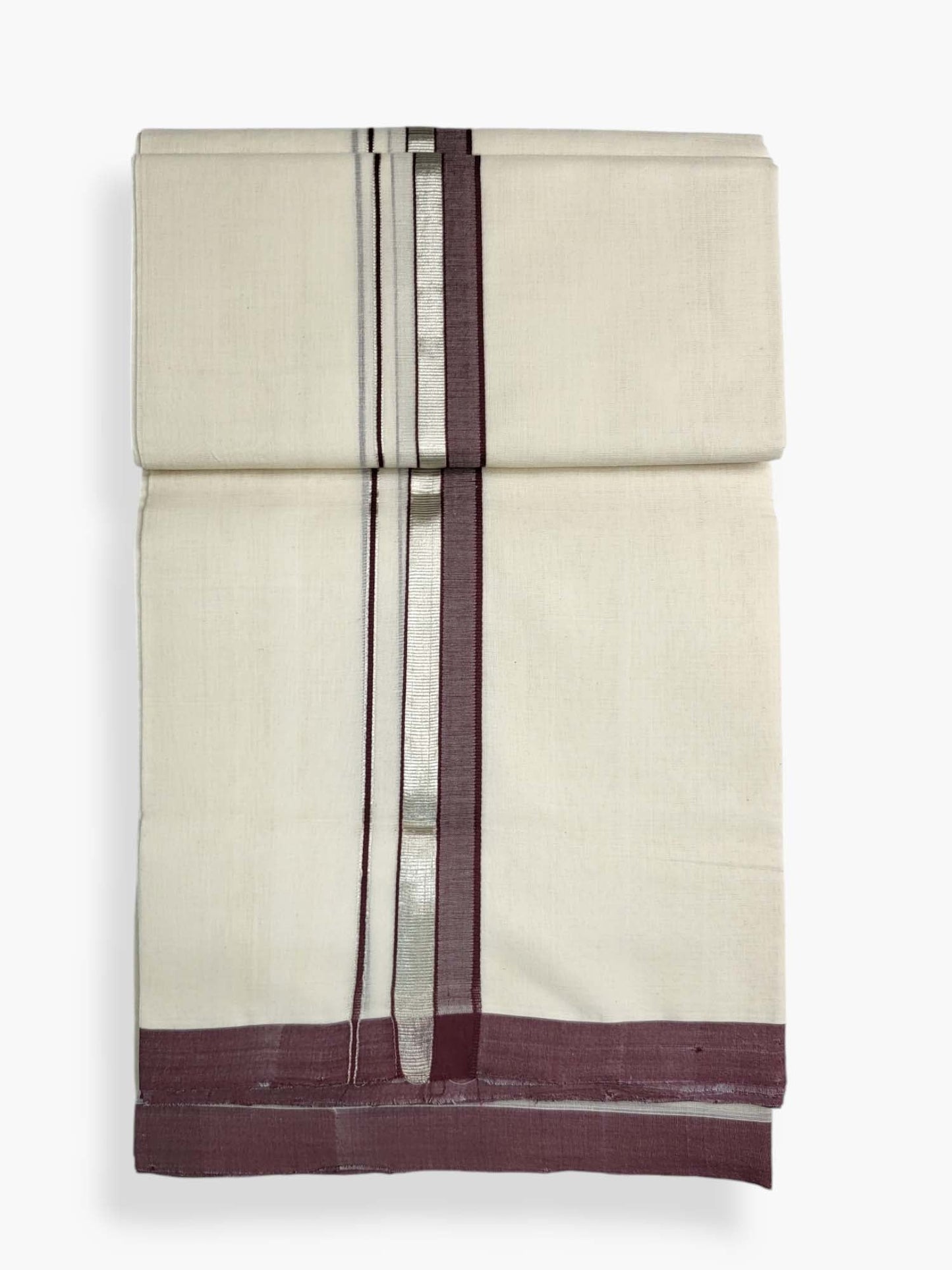  Kerala Balaramapuram Pure Cotton Handloom Mundu/Dhoti 