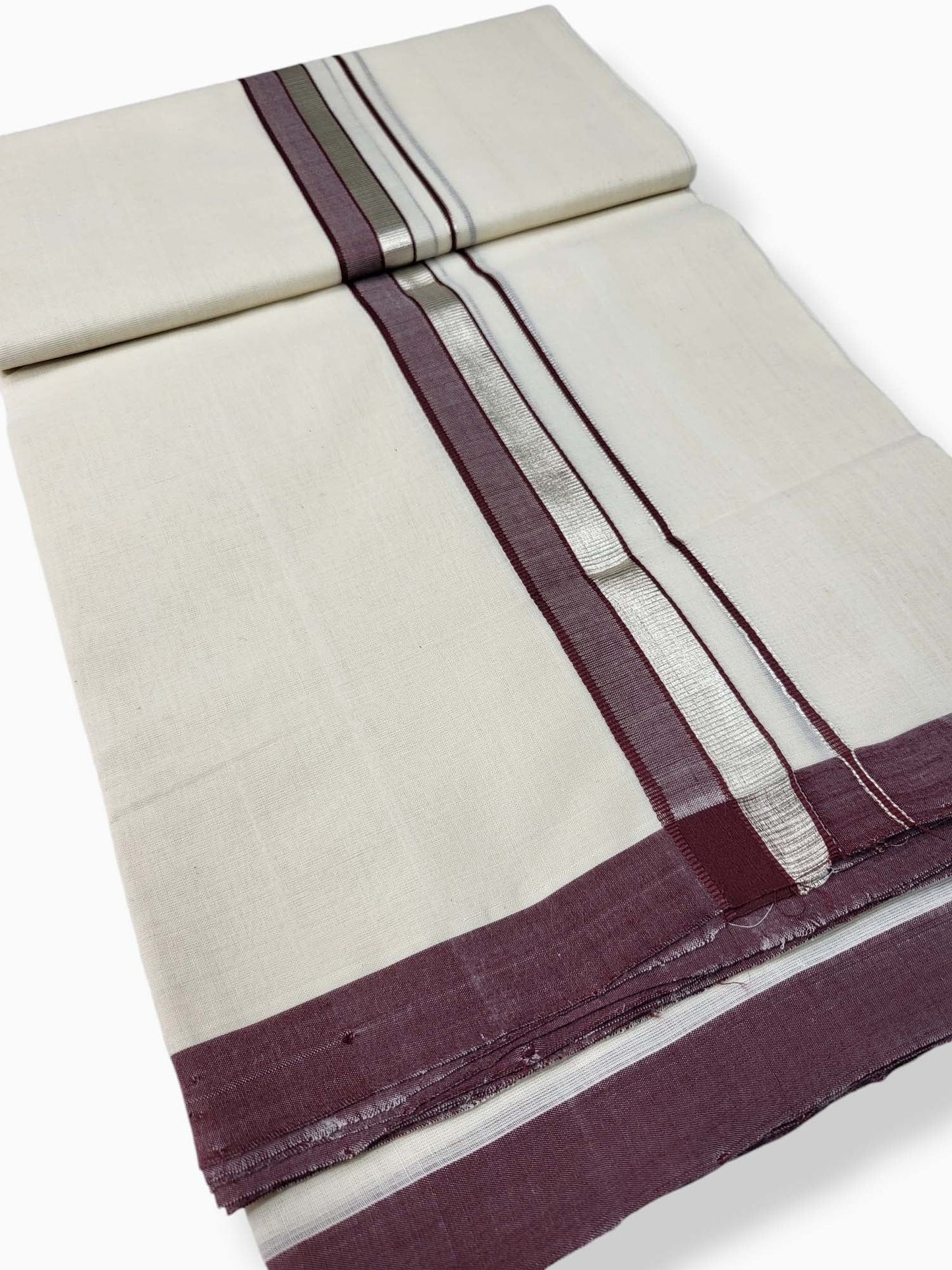  Kerala Balaramapuram Pure Cotton Handloom Mundu/Dhoti 