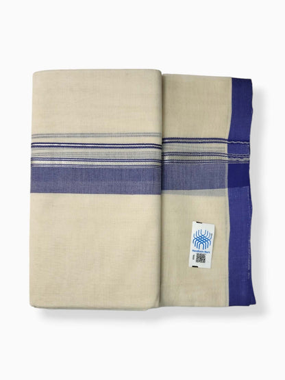  Kerala Balaramapuram Pure Cotton Handloom Mundu/Dhoti 