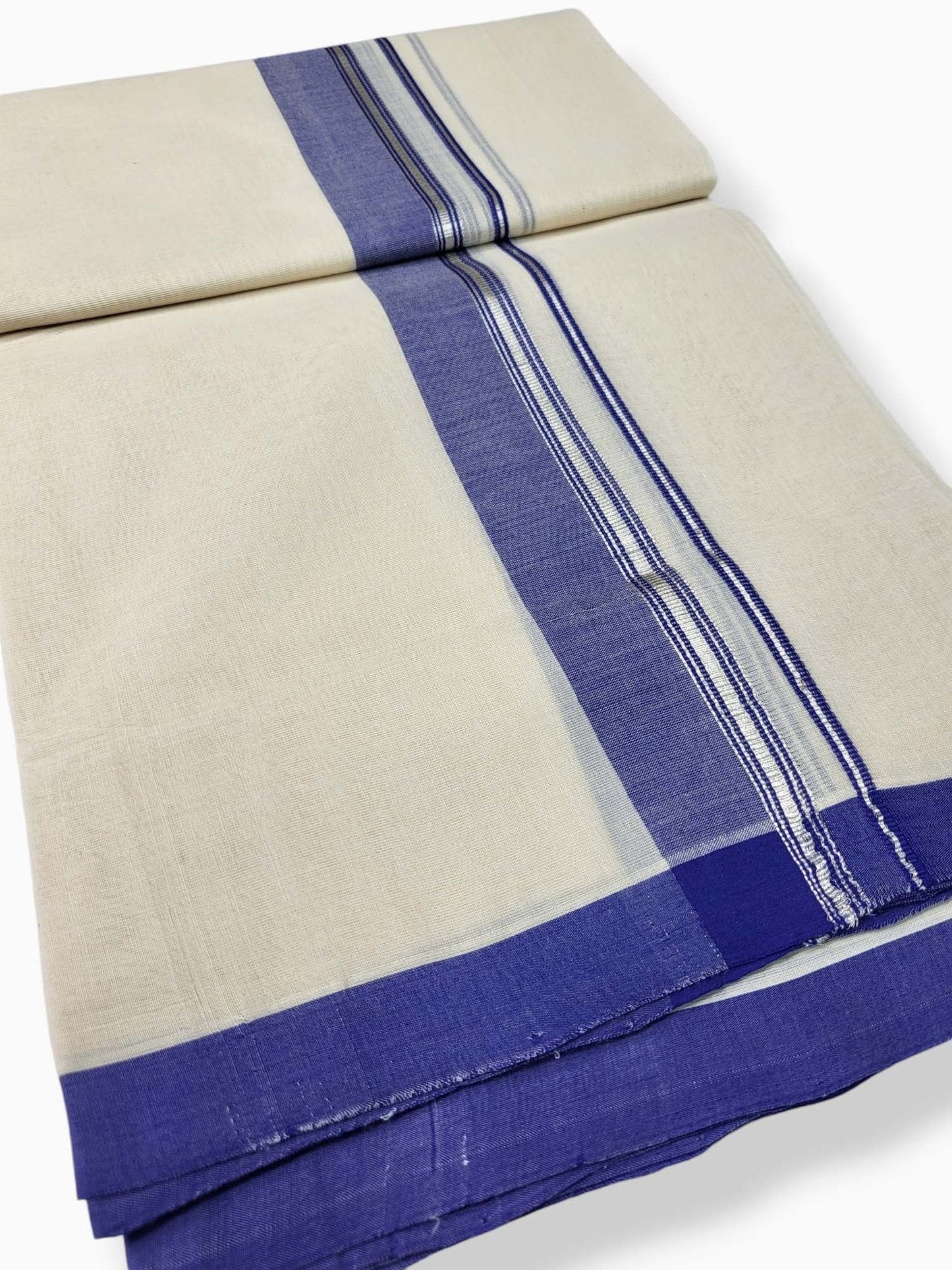  Kerala Balaramapuram Pure Cotton Handloom Mundu/Dhoti 