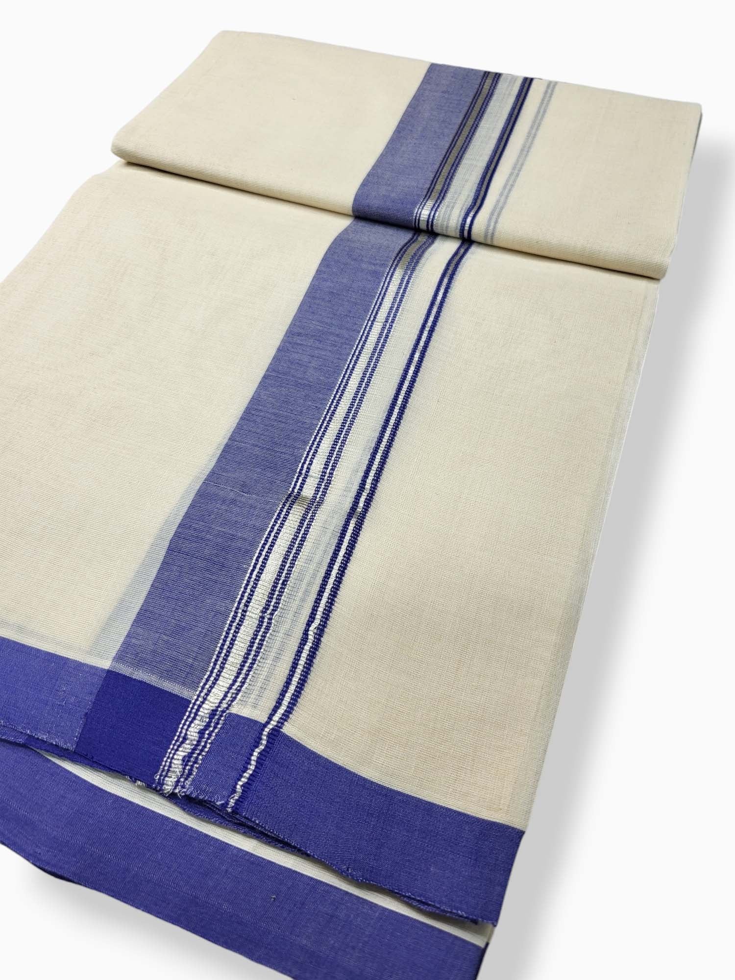  Kerala Balaramapuram Pure Cotton Handloom Mundu/Dhoti 