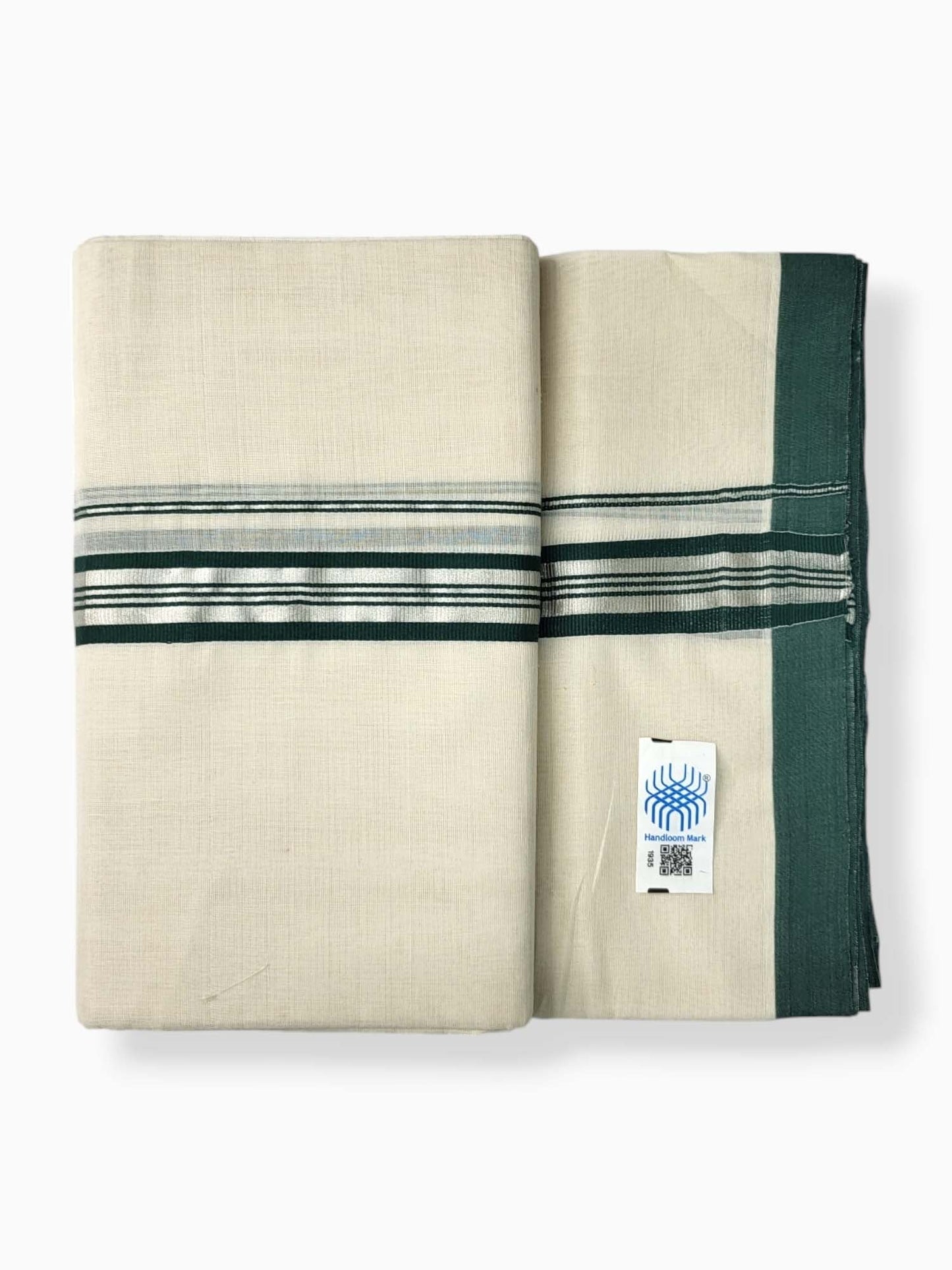  Kerala Balaramapuram Pure Cotton Handloom Mundu/Dhoti 