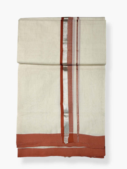  Kerala Balaramapuram Pure Cotton Handloom Mundu/Dhoti 