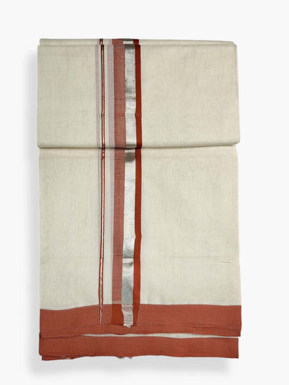  Kerala Balaramapuram Pure Cotton Handloom Mundu/Dhoti 