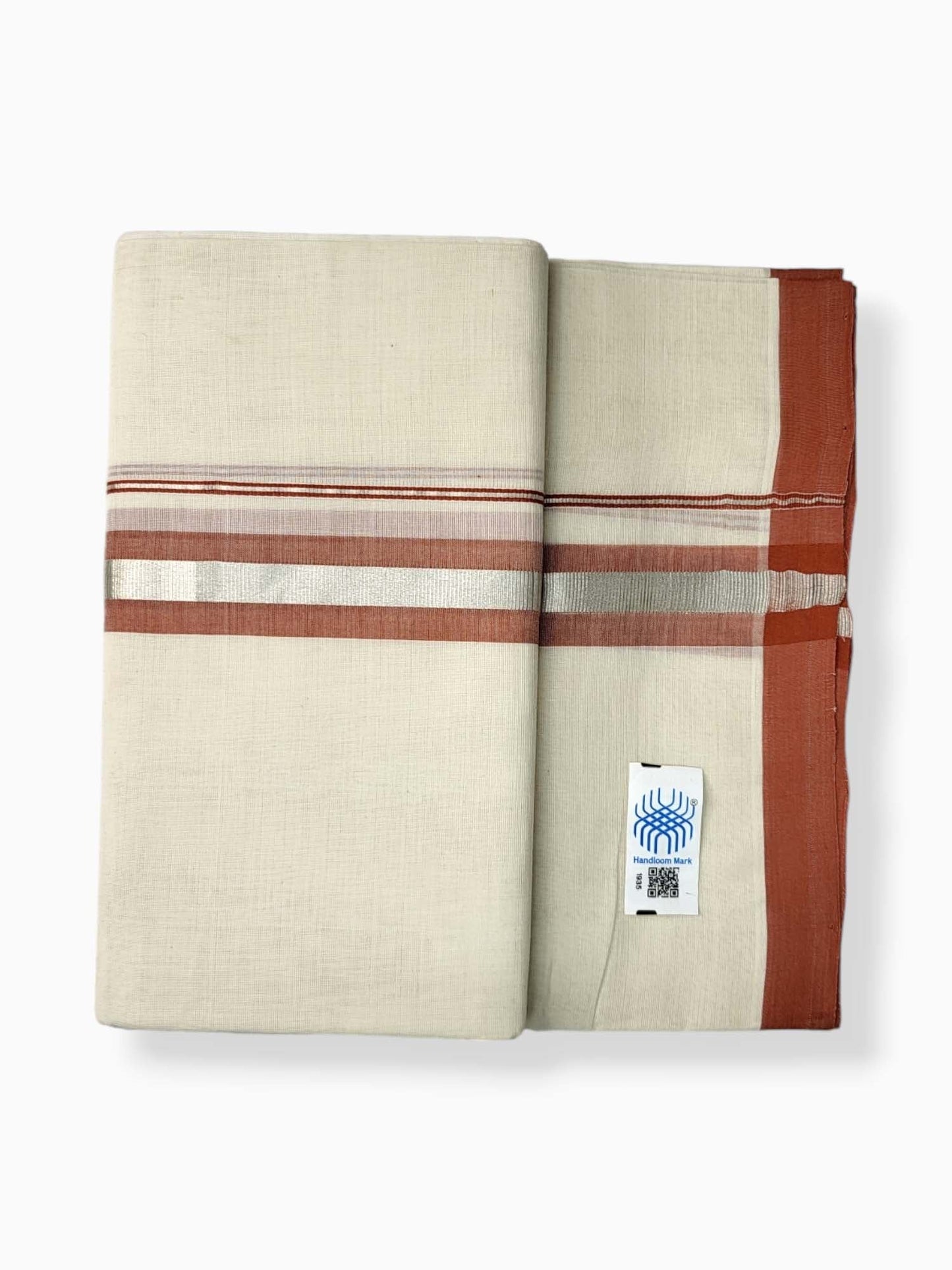  Kerala Balaramapuram Pure Cotton Handloom Mundu/Dhoti 