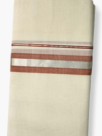  Kerala Balaramapuram Pure Cotton Handloom Mundu/Dhoti 