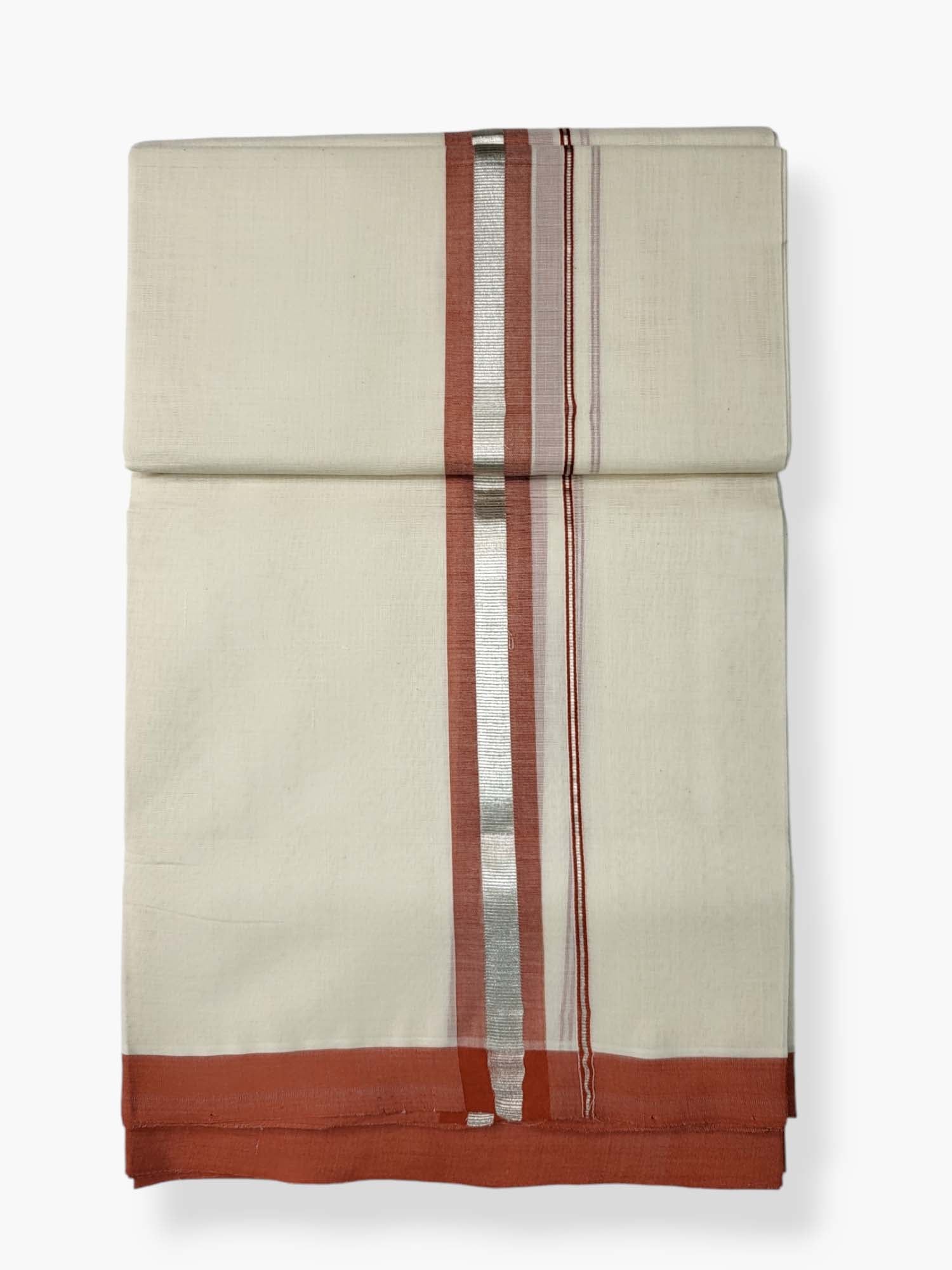  Kerala Balaramapuram Pure Cotton Handloom Mundu/Dhoti 