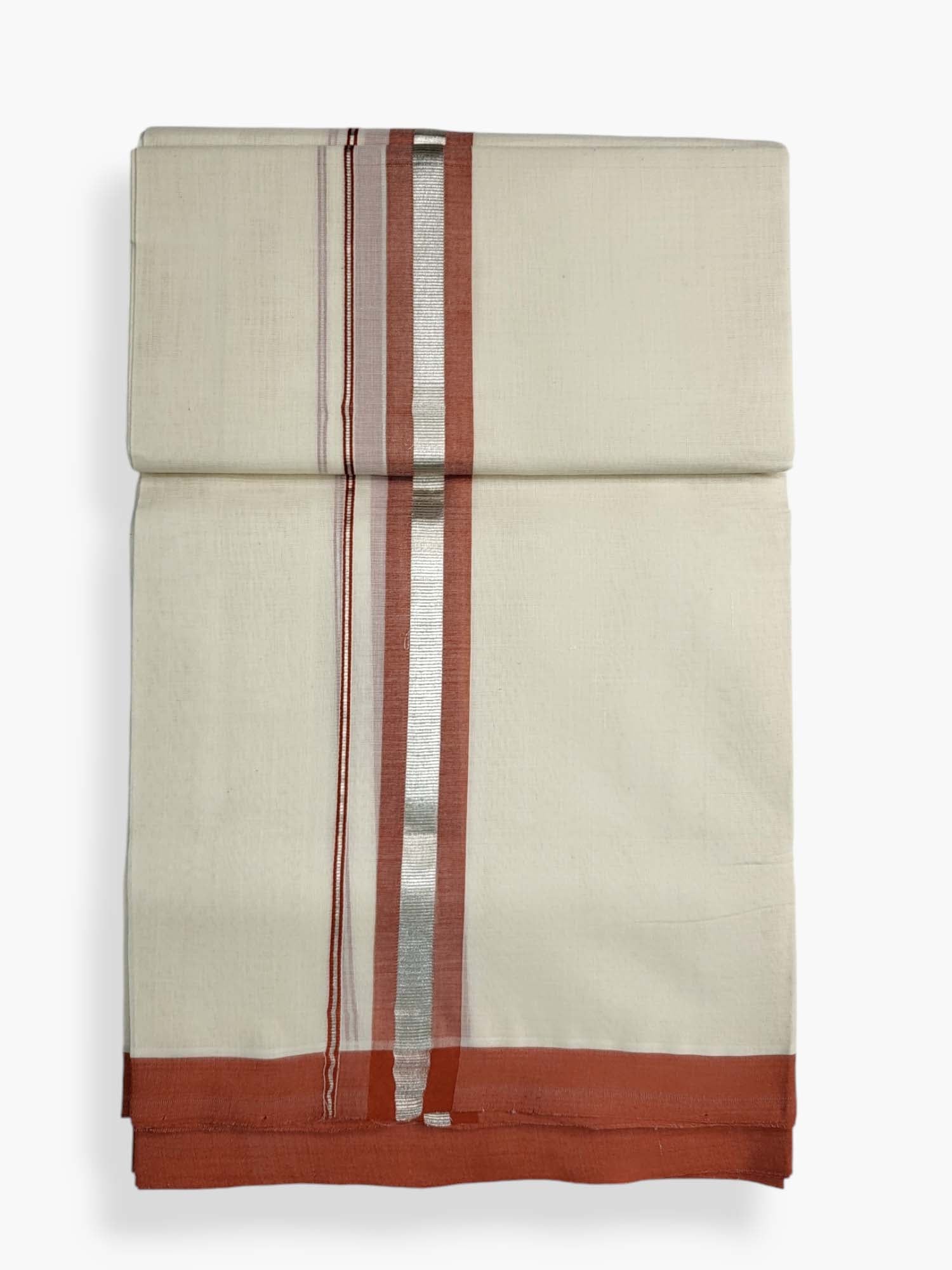  Kerala Balaramapuram Pure Cotton Handloom Mundu/Dhoti 