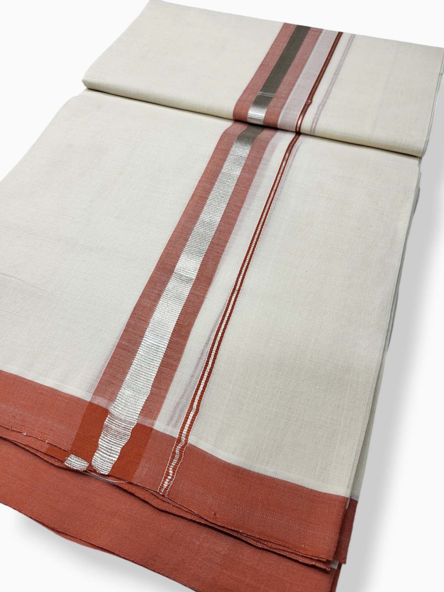  Kerala Balaramapuram Pure Cotton Handloom Mundu/Dhoti 