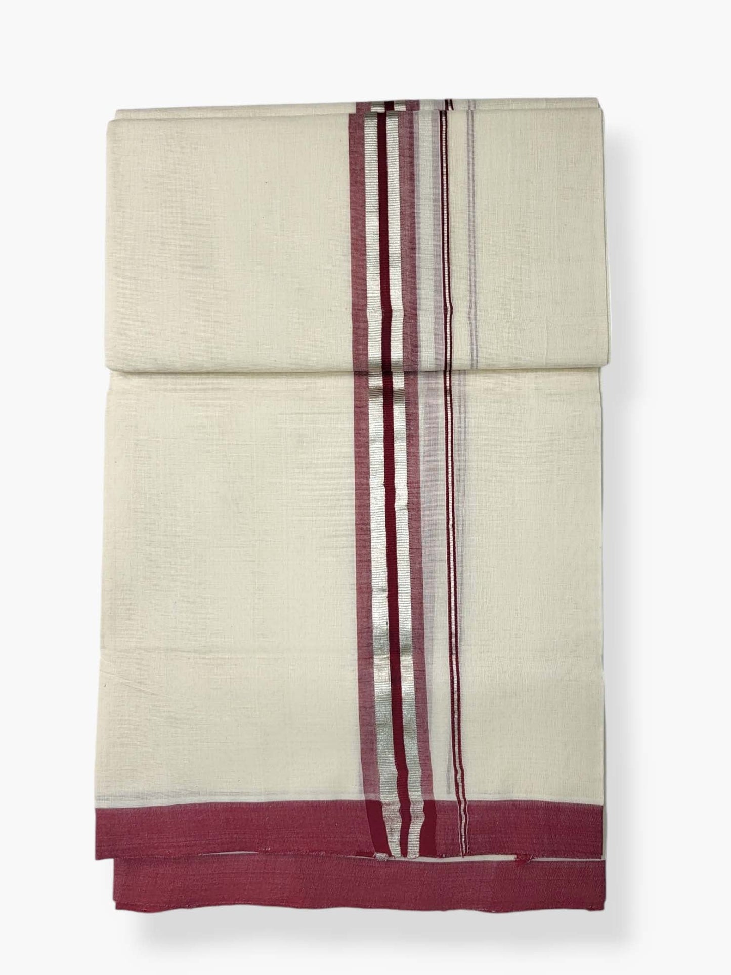  Kerala Balaramapuram Pure Cotton Handloom Mundu/Dhoti 