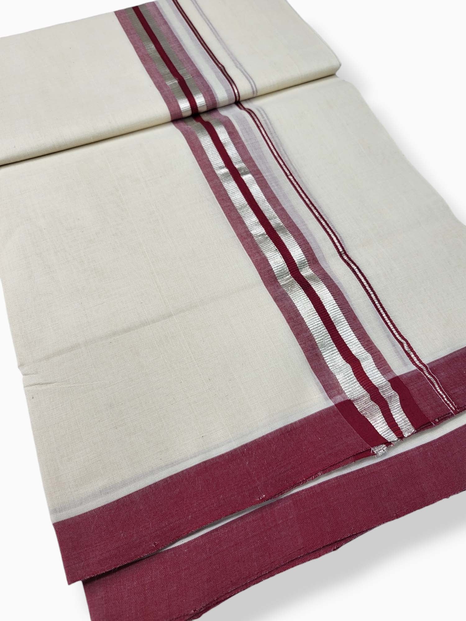  Kerala Balaramapuram Pure Cotton Handloom Mundu/Dhoti 