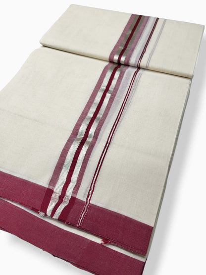  Kerala Balaramapuram Pure Cotton Handloom Mundu/Dhoti 