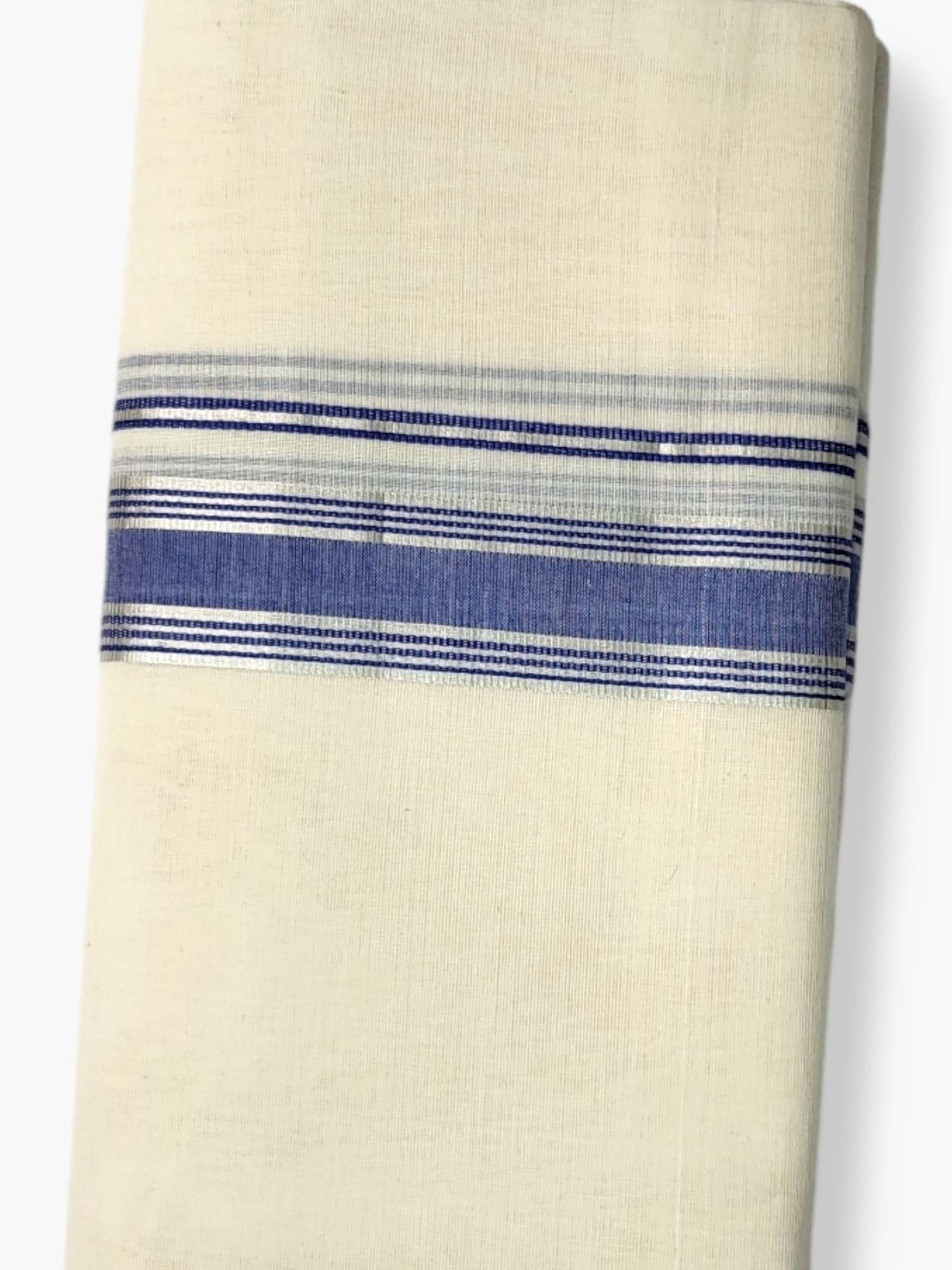  Kerala Balaramapuram Pure Cotton Handloom Mundu/Dhoti 