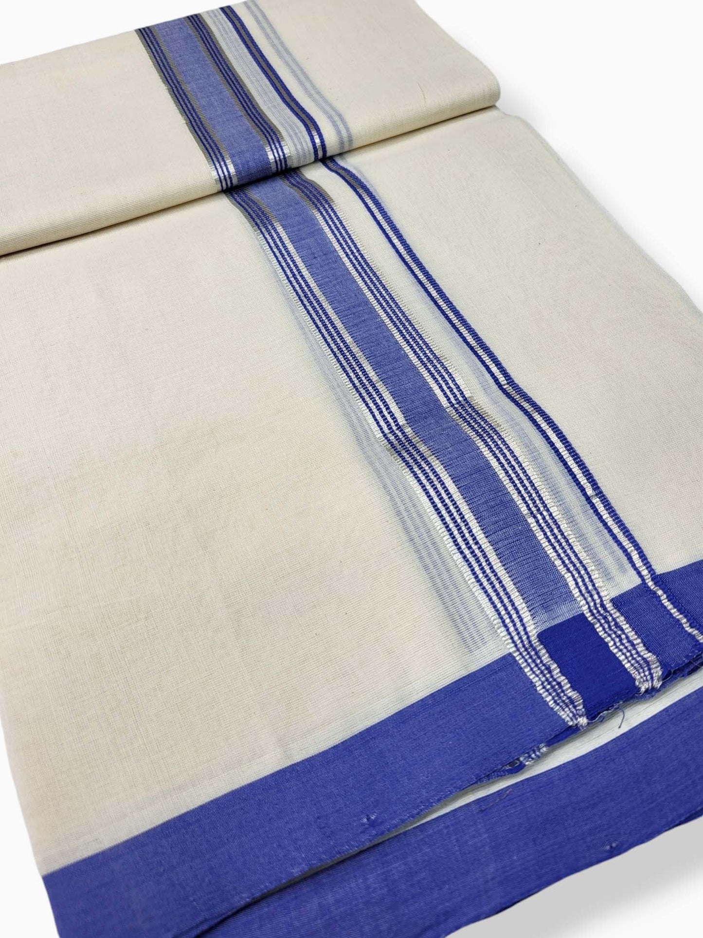  Kerala Balaramapuram Pure Cotton Handloom Mundu/Dhoti 