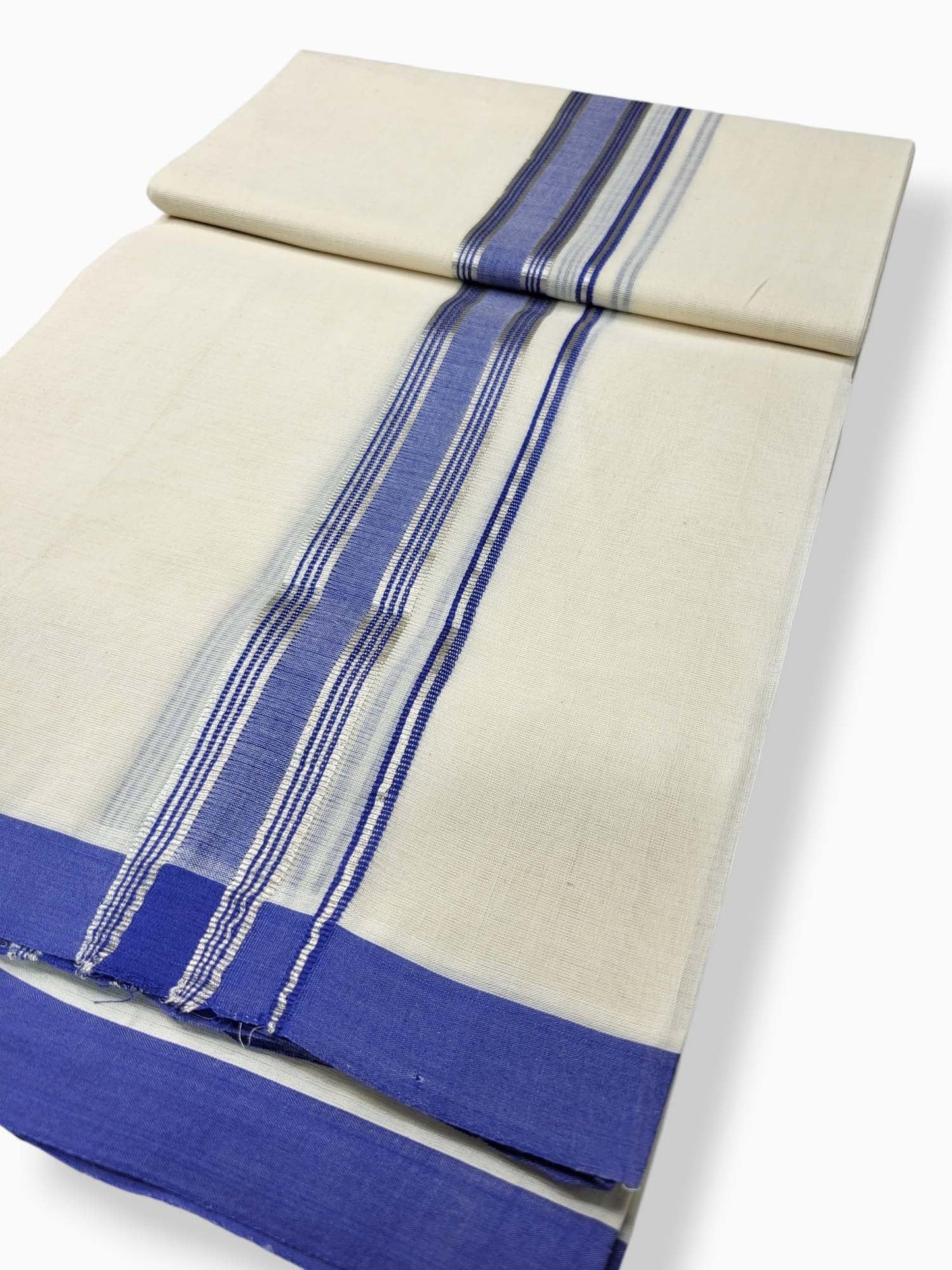  Kerala Balaramapuram Pure Cotton Handloom Mundu/Dhoti 