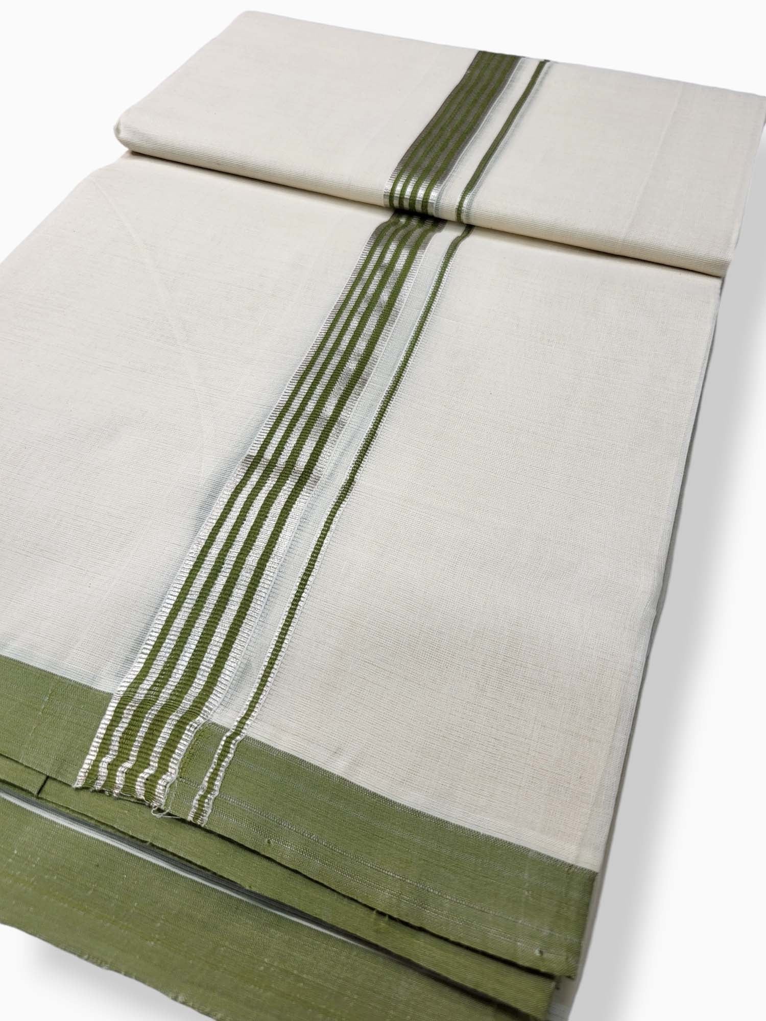  Kerala Balaramapuram Pure Cotton Handloom Mundu/Dhoti 