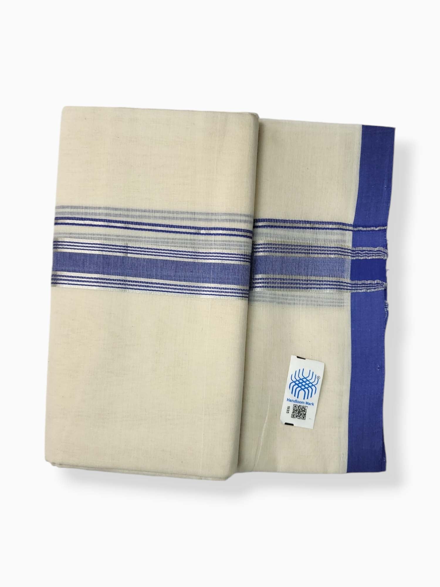  Kerala Balaramapuram Pure Cotton Handloom Mundu/Dhoti 