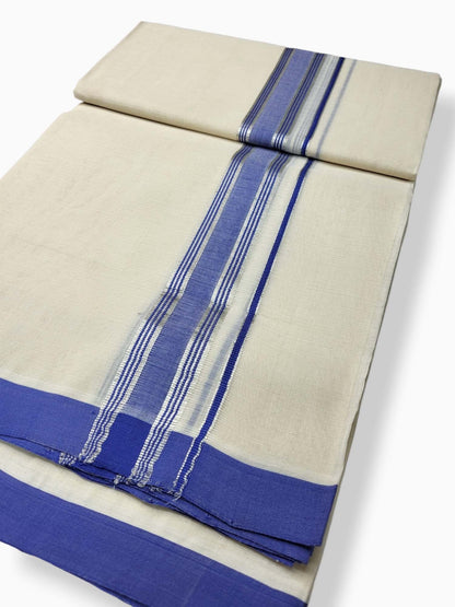  Kerala Balaramapuram Pure Cotton Handloom Mundu/Dhoti 