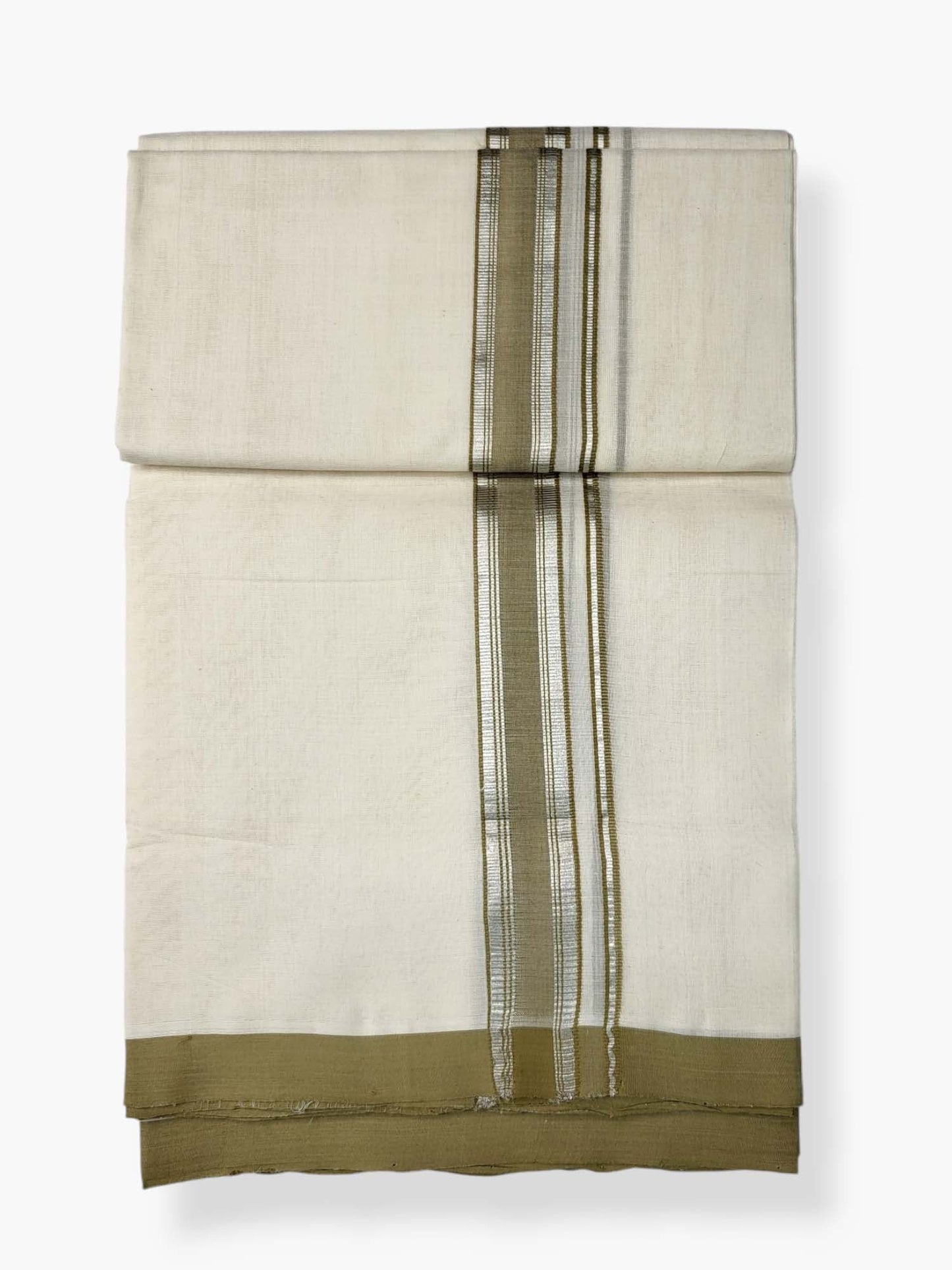  Kerala Balaramapuram Pure Cotton Handloom Mundu/Dhoti 