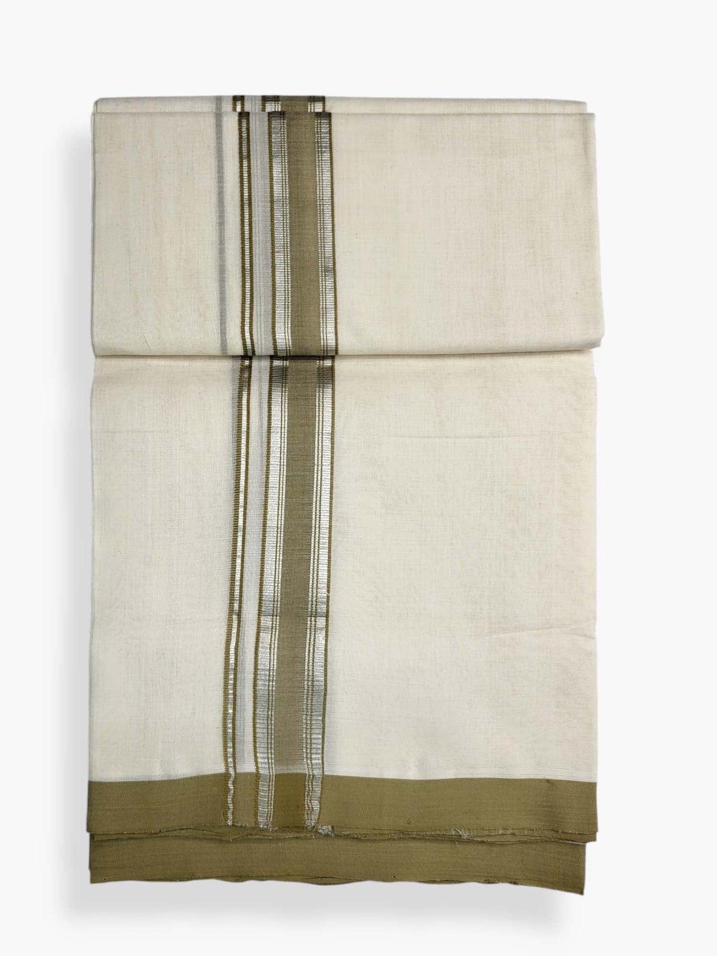  Kerala Balaramapuram Pure Cotton Handloom Mundu/Dhoti 