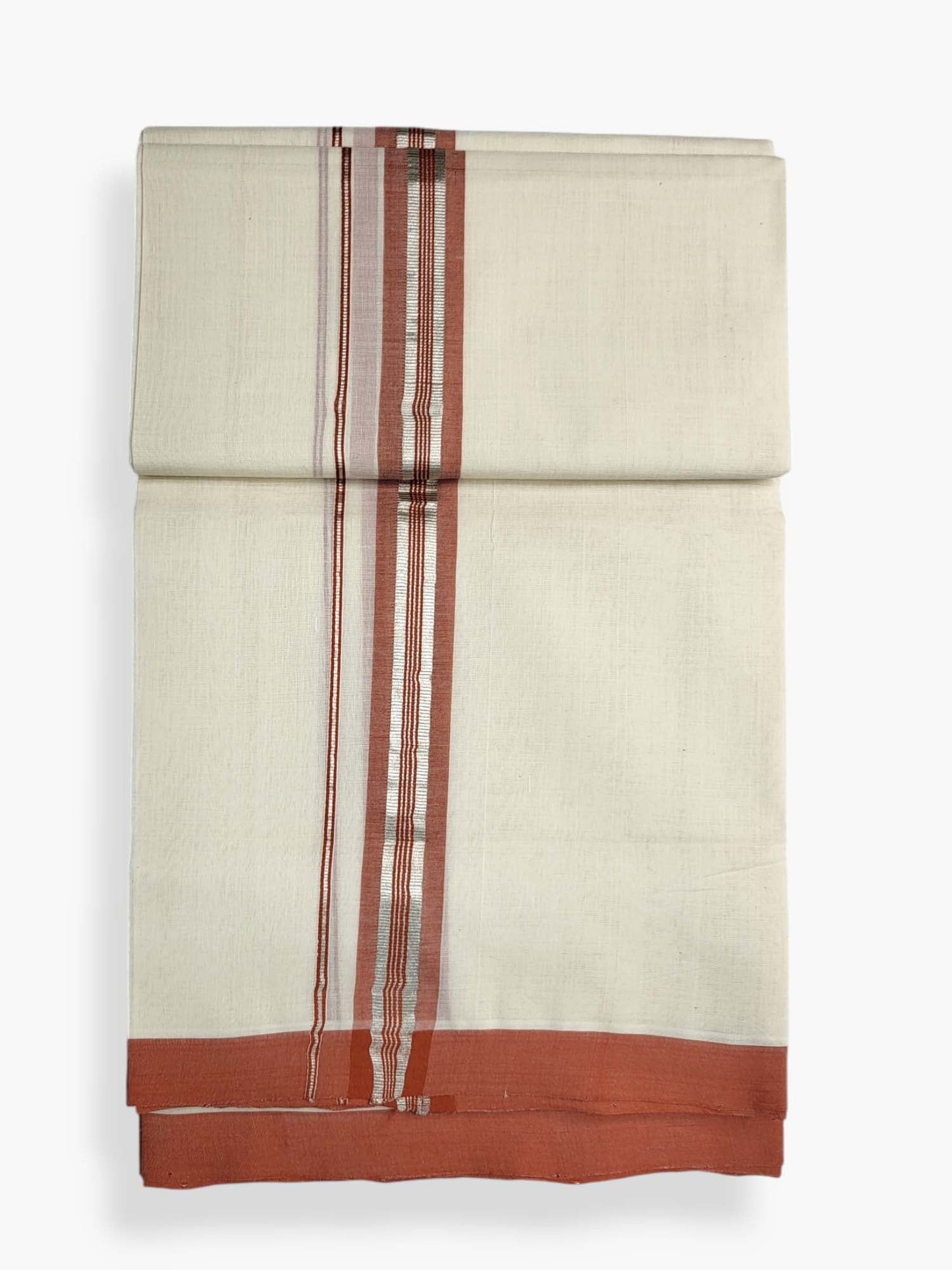  Kerala Balaramapuram Pure Cotton Handloom Mundu/Dhoti 