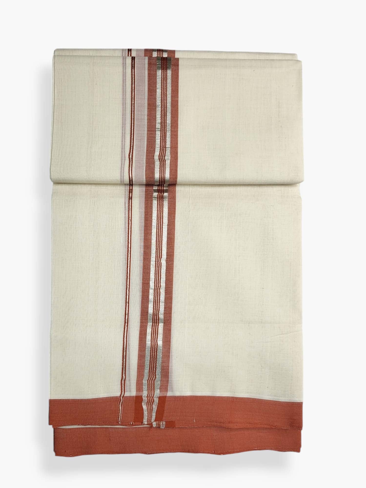  Kerala Balaramapuram Pure Cotton Handloom Mundu/Dhoti 