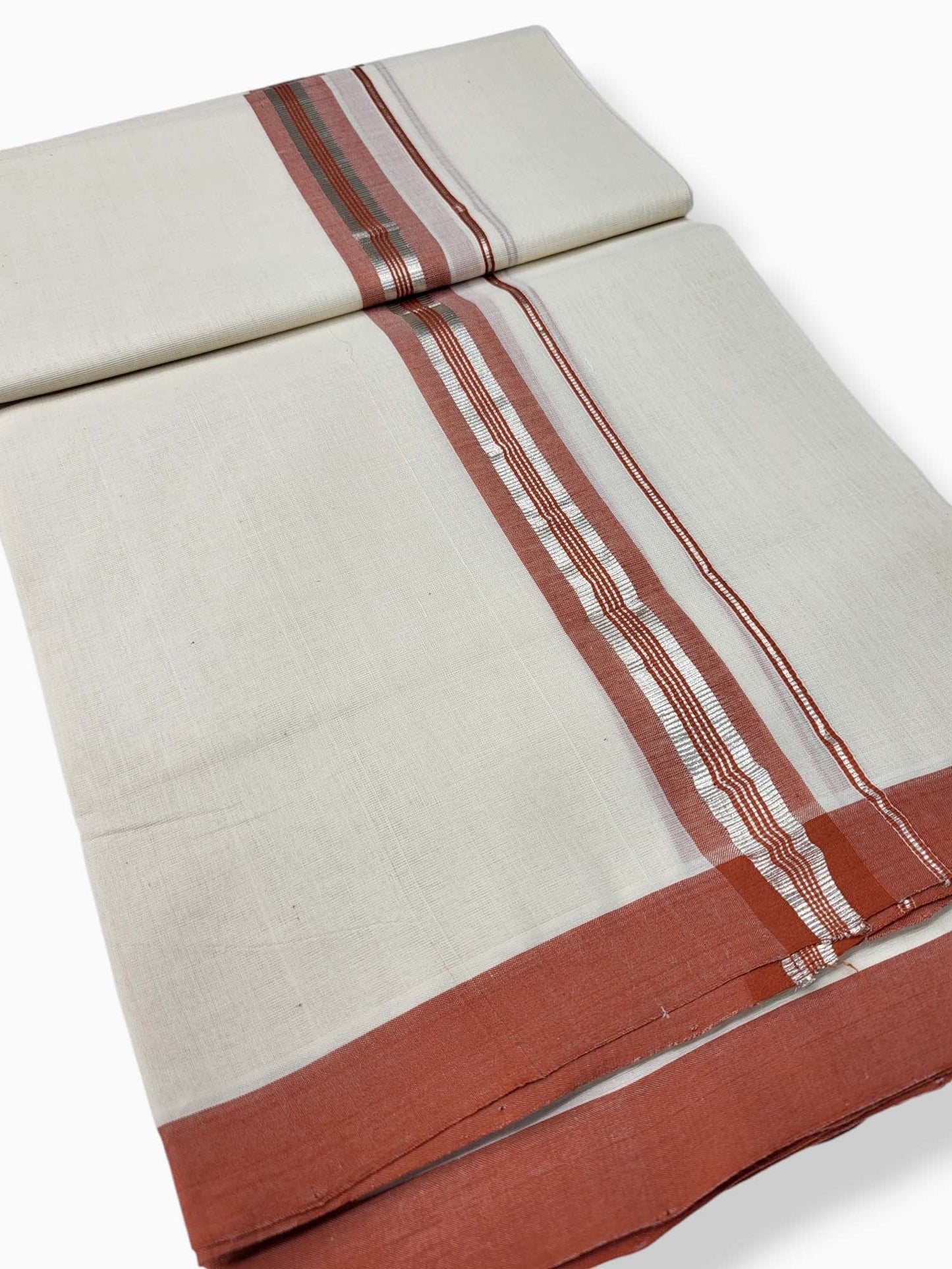  Kerala Balaramapuram Pure Cotton Handloom Mundu/Dhoti 