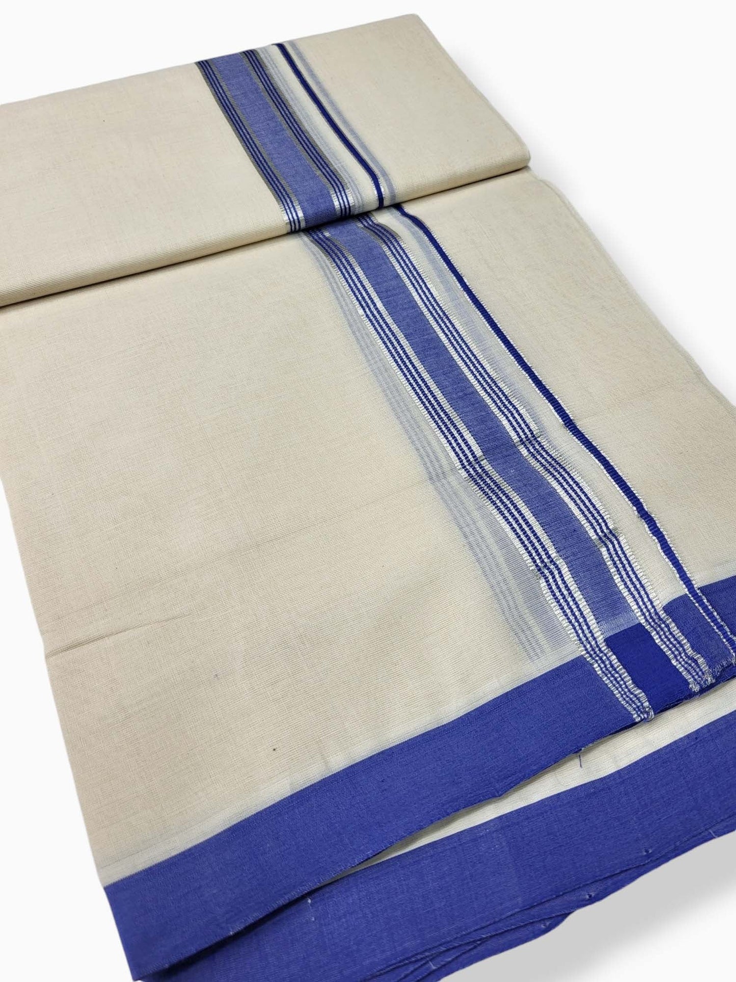  Kerala Balaramapuram Pure Cotton Handloom Mundu/Dhoti 